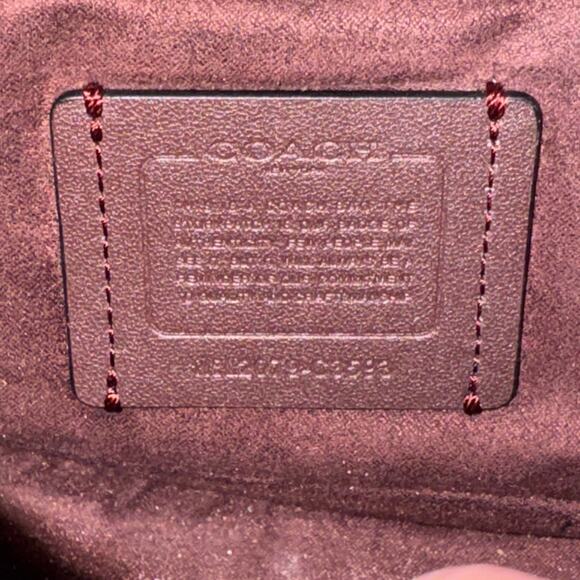 Coach Georgie Saddle Bag Terracotta Color Block Signature Canvas with Rivets - Picture 16 of 16